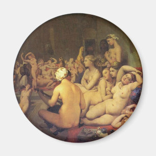 Aimant Bath turc (Tondo) par Ingres Jean Auguste font
