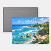 Aimant Bathsheba, Barbade - Côte de plage tropicale (Recto/Verso)