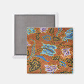 Aimant Batik d'or floral indonésien (Recto/Verso)