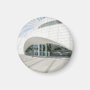 Aimant Bâtiment blanc futuriste moderne