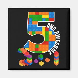 Aimant Bâtiment Blocs Briques 5 ans Awesome Anniversaire
