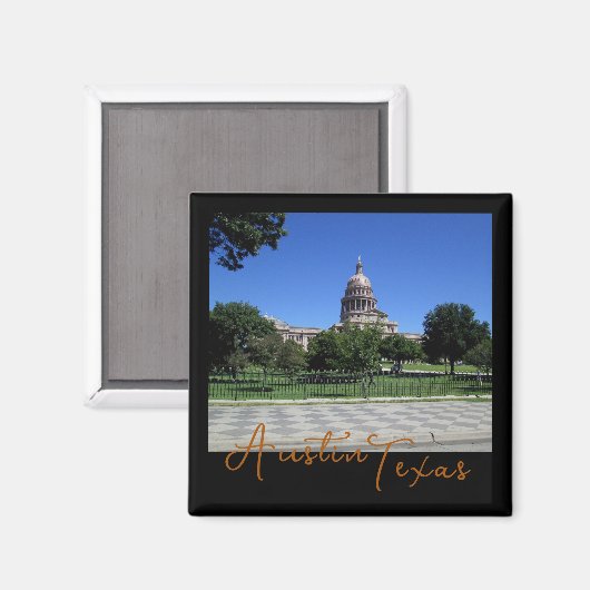 Aimant Bâtiment du Capitole d'État d'Austin Texas (Recto/Verso)