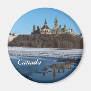 Aimant Bâtiments du Parlement du Canada vue de la rivière
