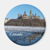 Aimant Bâtiments du Parlement du Canada Vue depuis la riv (Devant)
