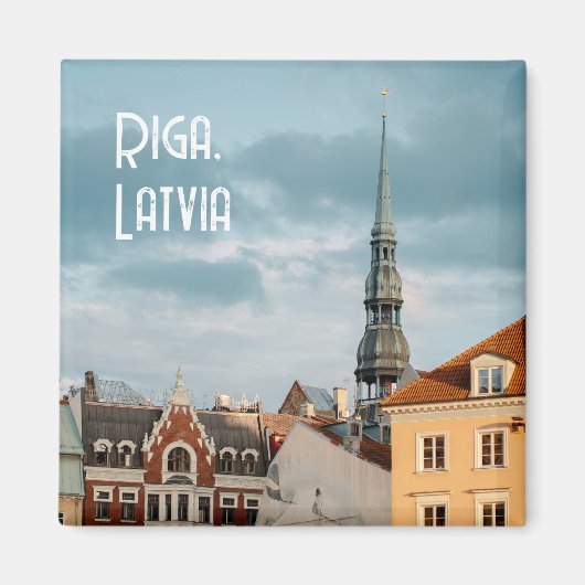 Aimant Bâtiments historiques dans la vieille Riga, Letton (Devant)