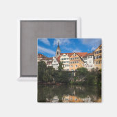Aimant Bâtiments le long de la rivière | Allemagne (Recto/Verso)