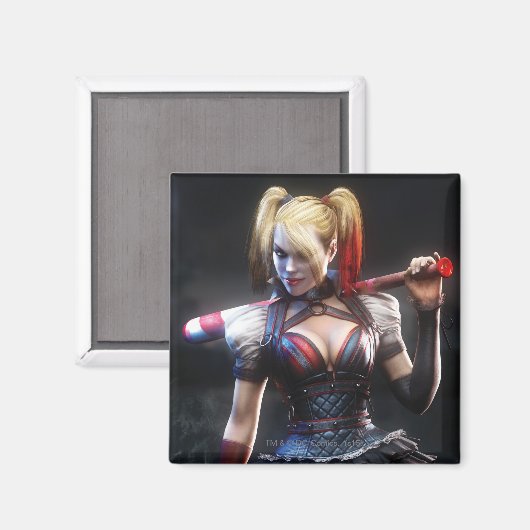 Aimant Batman Arkham Knight | Harley Quinn avec chauve-so (Recto/Verso)