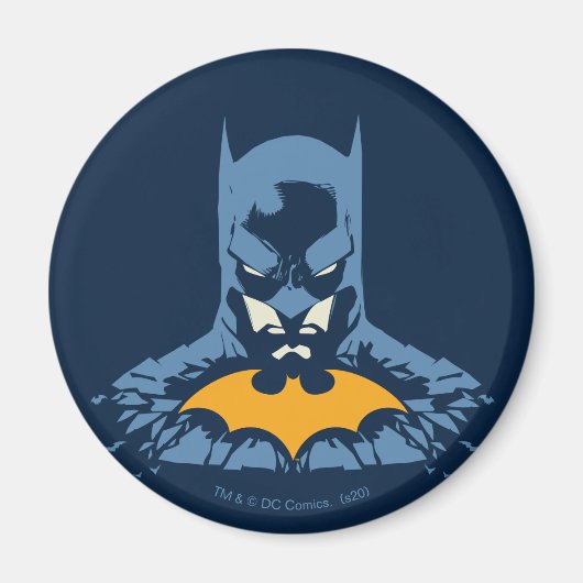 Aimant Batman Bust brisé Avec Logo Or (Devant)