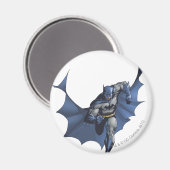 Aimant Batman court avec une cape volante (Recto/Verso)