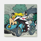 Aimant Batman Et Robin En Batcycle (Devant)