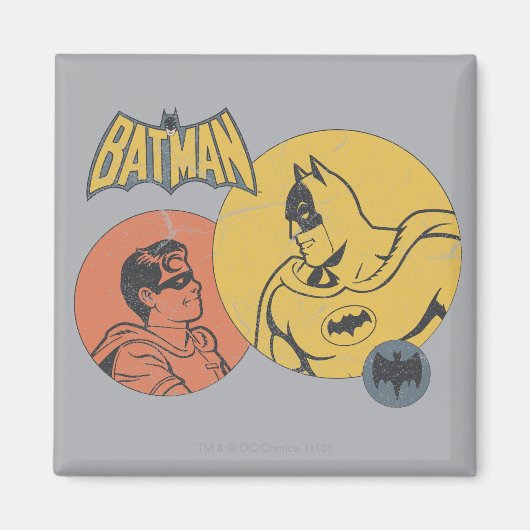 Aimant Batman Et Robin Graphic - Distressed (Devant)
