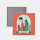 Aimant Batman Gotham City™ - Graphique du Globe des neige (Recto/Verso)