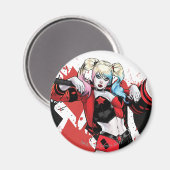 Aimant Batman | Harley Quinn Hearts & Diamonds Splatter (Recto/Verso)