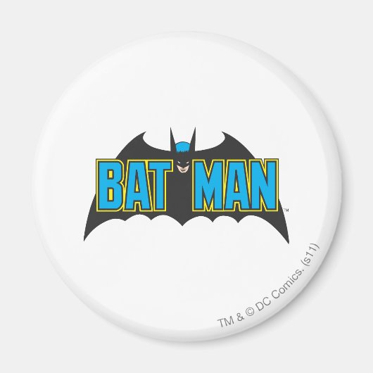 Aimant Batman | Logo noir bleu Vintage (Devant)