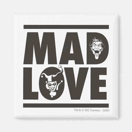 Aimant Batman Valentine | Joker & Harley - Mad Love (Devant)