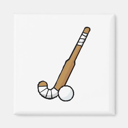 Aimant Bâton de hockey Brown (Devant)