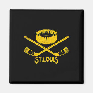 Aimant Bâtons de hockey sur glace rétro St. Louis État