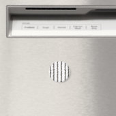 Aimant Bâtons Et Pierres-Noir Et Blanc Moderne  (In Situ (Lave-vaisselle))