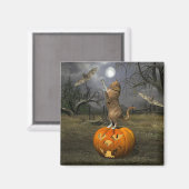 Aimant Bats battables Halloween Orange Chat (Recto/Verso)