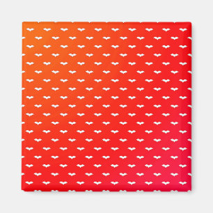 Aimant Bats blancs minuscules rouges