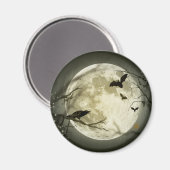 Aimant Bats fly Crow se trouve devant la Pleine lune d'Ha (Recto/Verso)