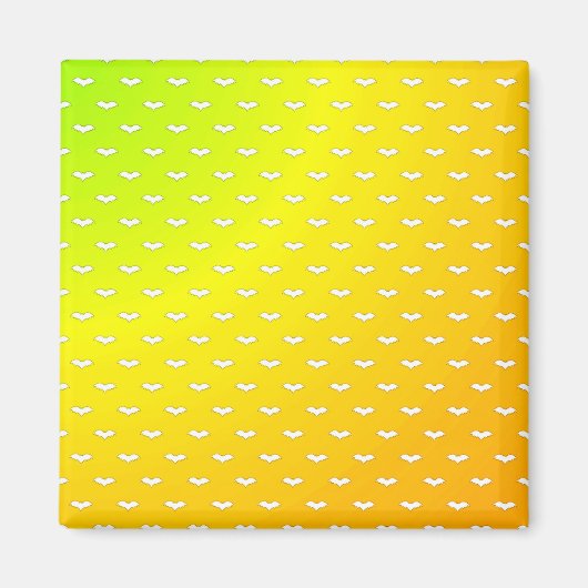 Aimant Bats minuscules blancs Jaune (Devant)