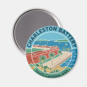 Aimant Batterie de Charleston USA (Recto/Verso)