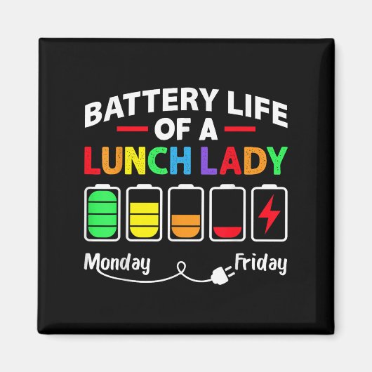 Aimant Batterie Life of A School Lunch Lady Cafeteria Wor (Devant)