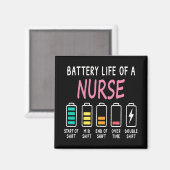 Aimant Battery life of a nurse humor chart (Recto/Verso)