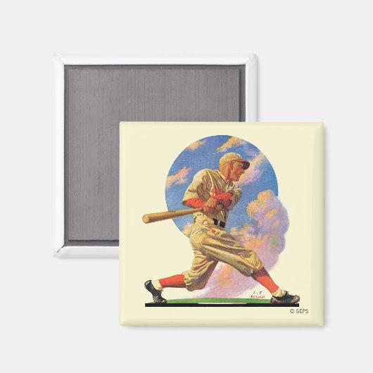 Aimant Batteur de baseball (Recto/Verso)