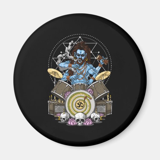 Aimant Batteur en métal lourd Shiva (Devant)