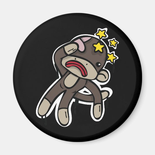 Aimant Battez SOCK MONKEY (Devant)