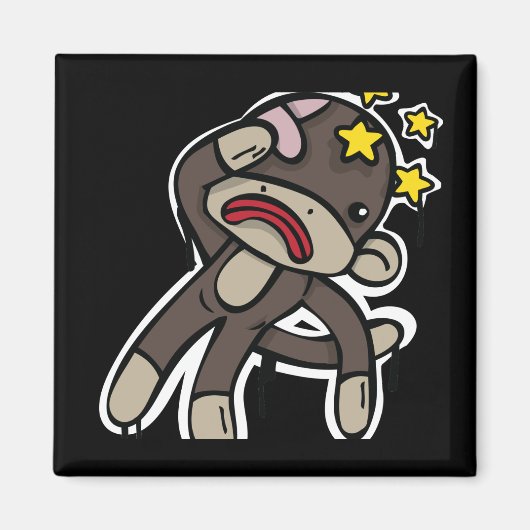 Aimant Battez SOCK MONKEY (Devant)