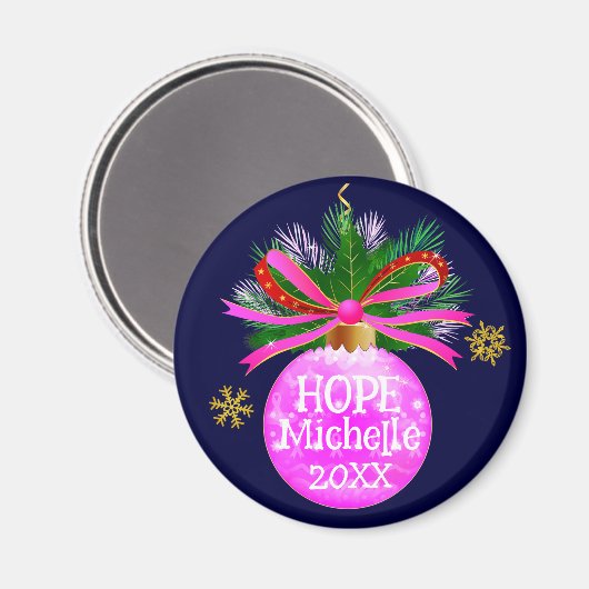 Aimant Baube rose (Recto/Verso)