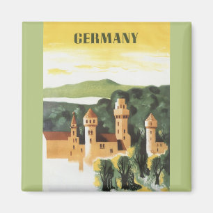 Aimant Bavière, Allemagne, Château allemand Vintage voyag