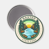 Aimant Baxter State Park Maine Badge (Recto/Verso)