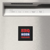 Aimant Bbq Beer Freedom - Grill Byrbecue Grilling Bbq Lov (In Situ (Lave-vaisselle))