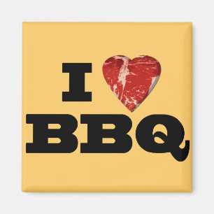 Aimant BBQ du coeur I, griller drôle de forme de coeur d
