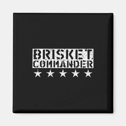 Aimant [bbq Dude] Brisket Commander Bbq Shirt  (Devant)