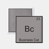 Aimant Bc - Chat d'affaires Symbole d'élément de chimie d (Recto/Verso)