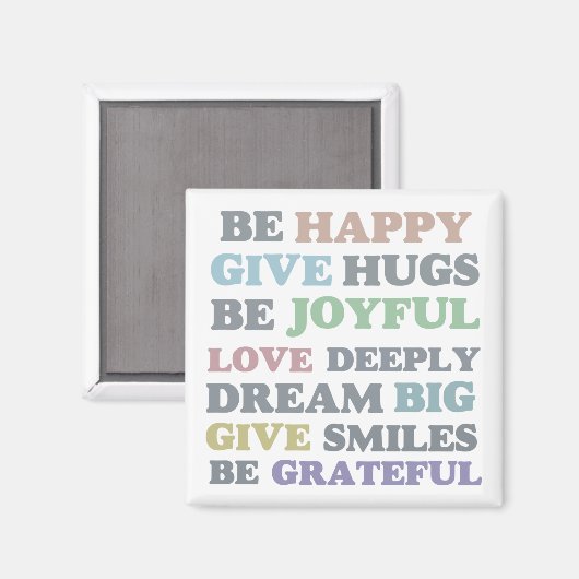Aimant Be happy (Recto/Verso)