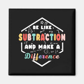 Aimant Be Like Subtraction Math Quote Chalkboard Teacher (Devant)