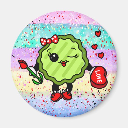 Aimant Be My Valentine Holiday Pickle (Devant)