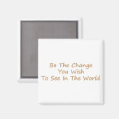 Aimant Be the Change jaune (Recto/Verso)