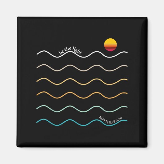 Aimant Be The Light Boho Christian Bible Verse Worship Ch (Devant)