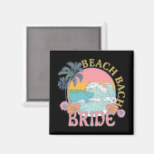 Aimant Beach Bach Bridesmaid Rétro Summer Bachelore (Recto/Verso)