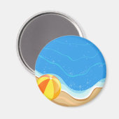 Aimant Beach-Ball À La Plage (Recto/Verso)