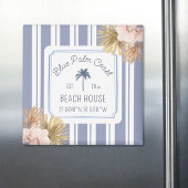 Aimant Beach House Blue Stripes Côte Boho Ferme