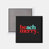 Aimant Beach Merry Christmas Funny (Recto/Verso)