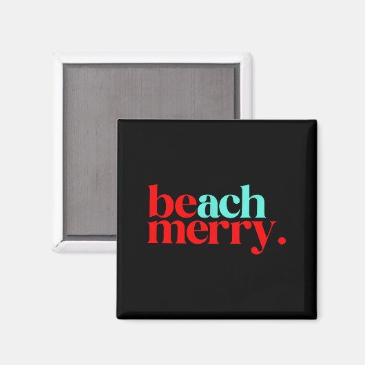 Aimant Beach Merry Christmas Funny (Recto/Verso)